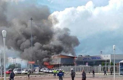 Пожар в здании аэропорта Минвод не повлиял на работу терминала